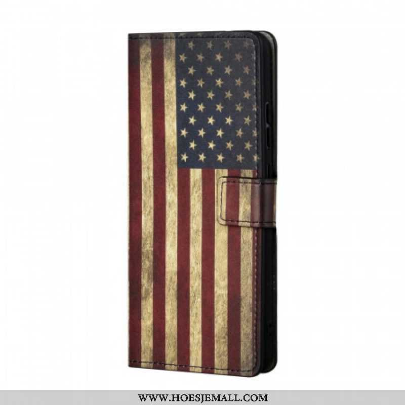 Folio-hoesje voor Samsung Galaxy S22 Plus 5G Amerikaanse Vlag