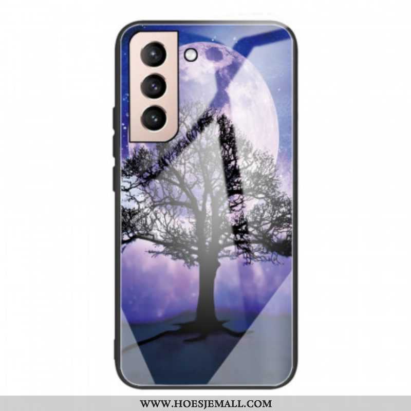 Hoesje voor Samsung Galaxy S22 Plus 5G Wereldboom Gehard Glas