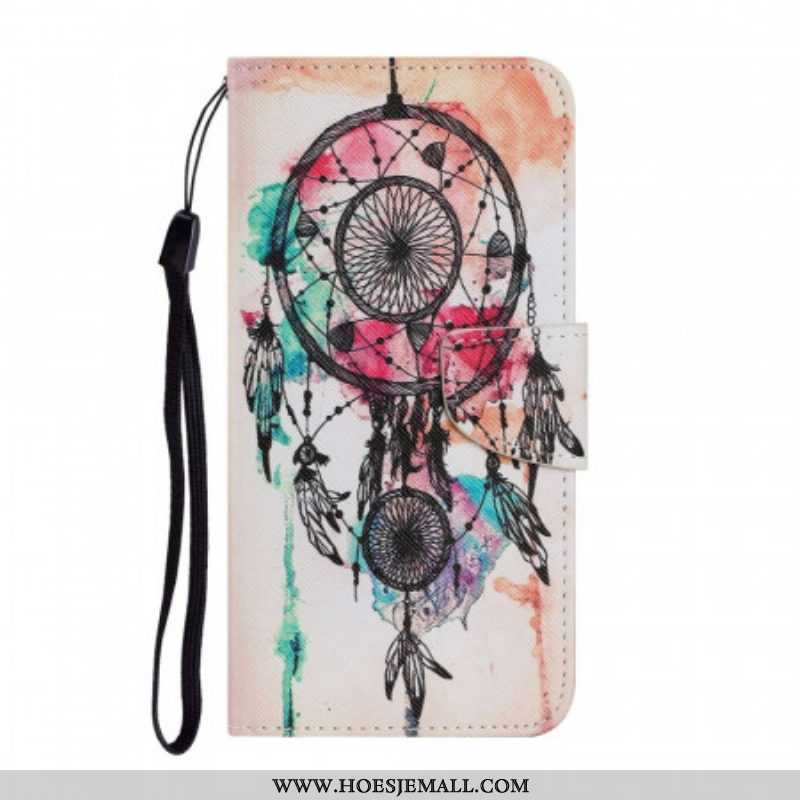 Leren Hoesje voor Samsung Galaxy S22 Plus 5G Dromenvanger Aquarel