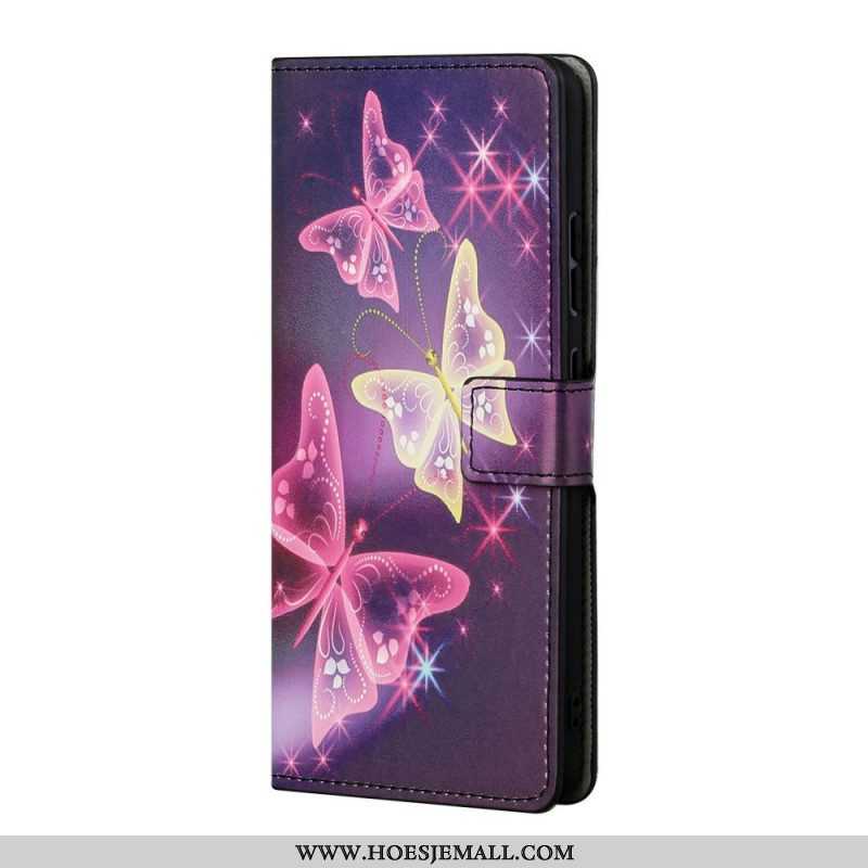 Folio-hoesje voor Samsung Galaxy S22 Plus 5G Vlinders En Bloemen