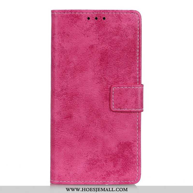 Folio-hoesje voor Samsung Galaxy S22 Plus 5G Vintage Leereffect