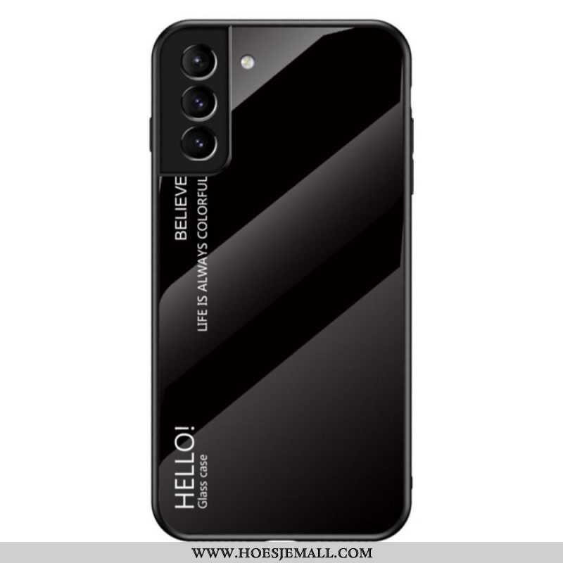 Telefoonhoesje voor Samsung Galaxy S22 Plus 5G Gehard Glas Hallo