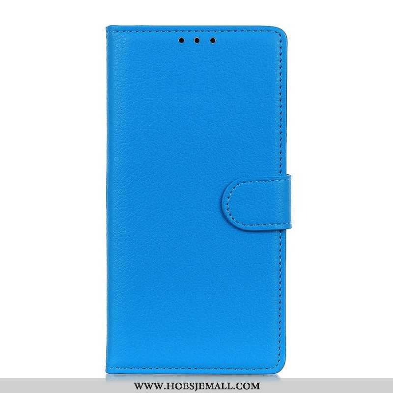 Folio-hoesje voor Samsung Galaxy S22 Plus 5G Traditioneel Litchi-leer