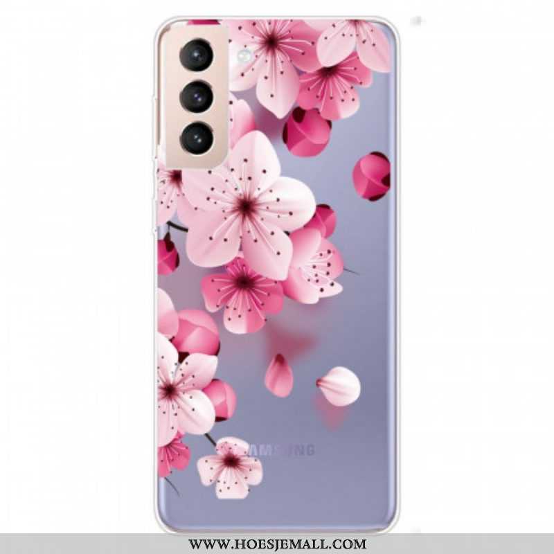 Hoesje voor Samsung Galaxy S22 Plus 5G Kleine Roze Bloemen