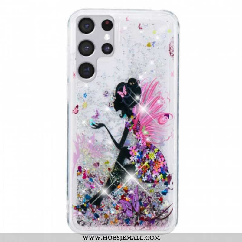 Hoesje voor Samsung Galaxy S22 Ultra 5G Glitter Fee