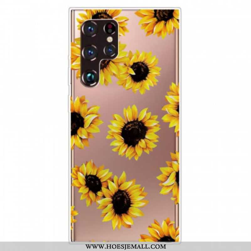 Hoesje voor Samsung Galaxy S22 Ultra 5G Zonnebloemen