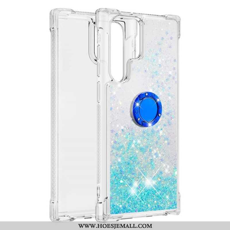 Hoesje voor Samsung Galaxy S22 Ultra 5G Glitter Ringbeugel