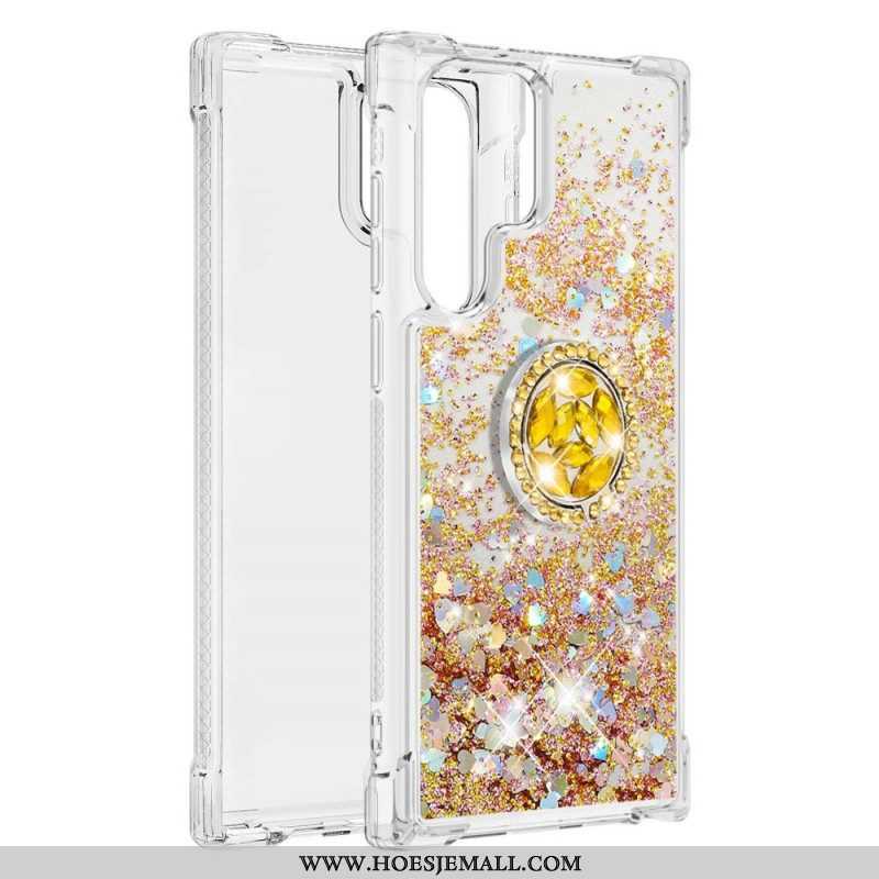 Hoesje voor Samsung Galaxy S22 Ultra 5G Glitter Ringbeugel