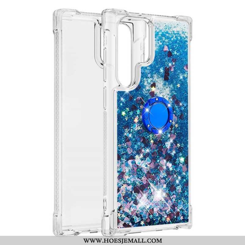 Hoesje voor Samsung Galaxy S22 Ultra 5G Glitter Ringbeugel