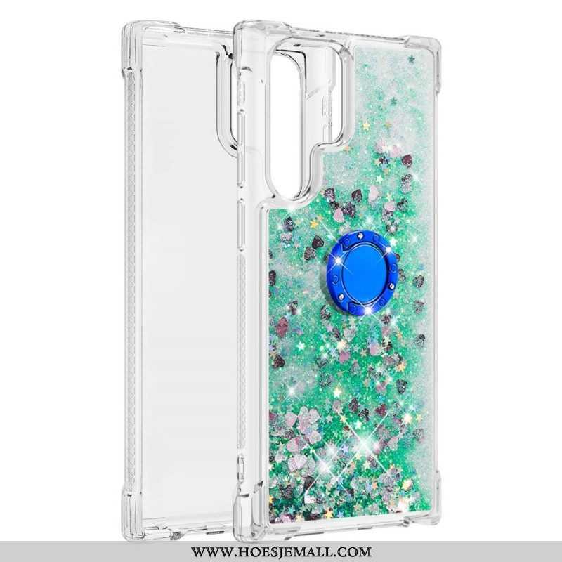 Hoesje voor Samsung Galaxy S22 Ultra 5G Glitter Ringbeugel