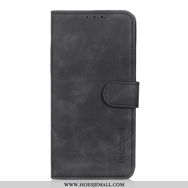 Folio-hoesje voor Samsung Galaxy S22 Ultra 5G Khazneh Vintage Leereffect