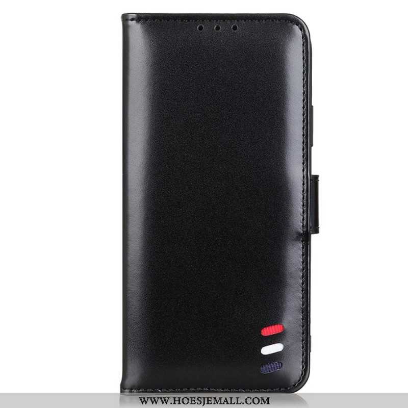 Folio-hoesje voor Samsung Galaxy S22 Ultra 5G Driekleurig Leereffect