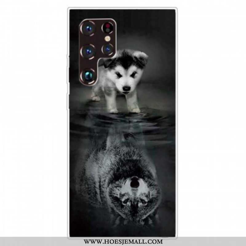 Hoesje voor Samsung Galaxy S22 Ultra 5G Puppy-droom