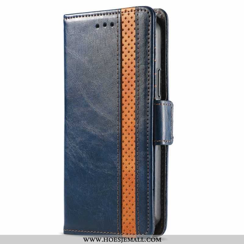 Flip Case voor Samsung Galaxy S22 Ultra 5G Tweekleurige Dubbele Sluiting