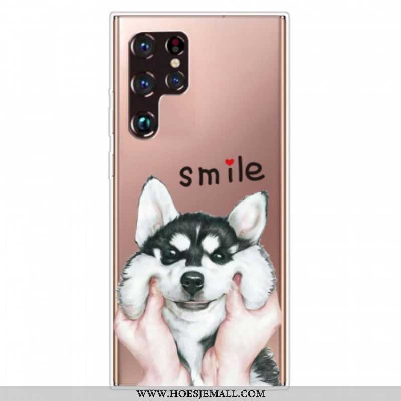 Hoesje voor Samsung Galaxy S22 Ultra 5G Lach Hond