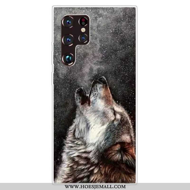 Telefoonhoesje voor Samsung Galaxy S22 Ultra 5G Sublieme Wolf