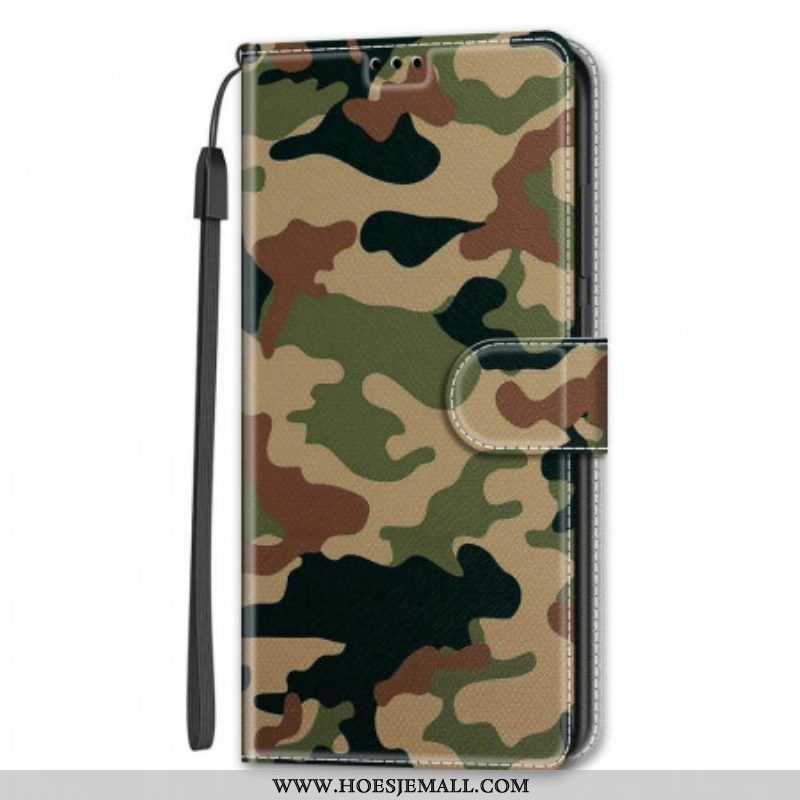 Folio-hoesje voor Samsung Galaxy S22 Ultra 5G Militaire Camouflage