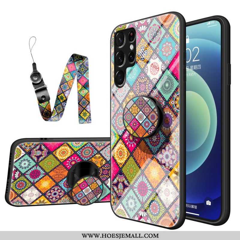 Hoesje voor Samsung Galaxy S22 Ultra 5G Lapwerk Magnetische Houder