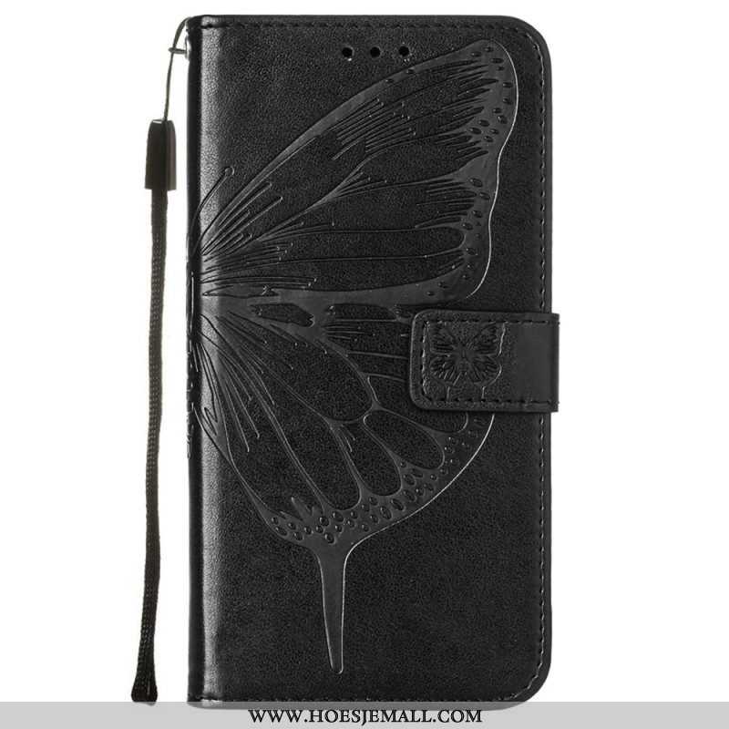 Flip Case voor Samsung Galaxy S23 5G Vlinderontwerp Met Sleutelkoord