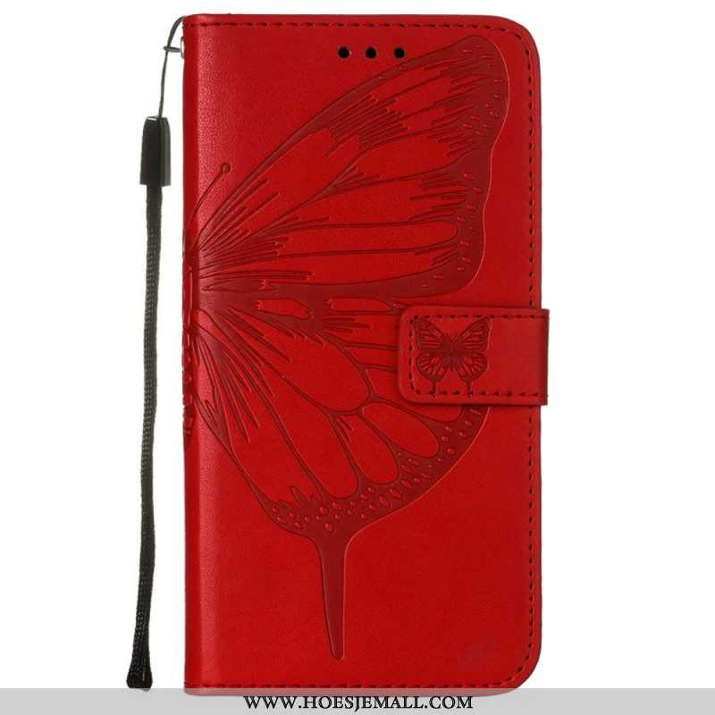 Flip Case voor Samsung Galaxy S23 5G Vlinderontwerp Met Sleutelkoord