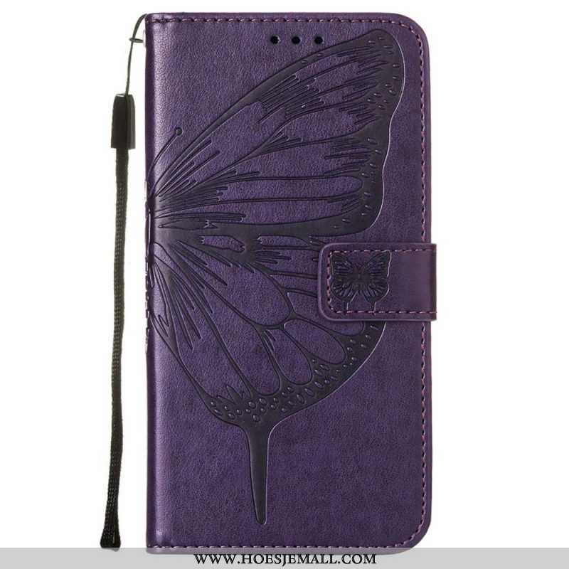 Flip Case voor Samsung Galaxy S23 5G Vlinderontwerp Met Sleutelkoord