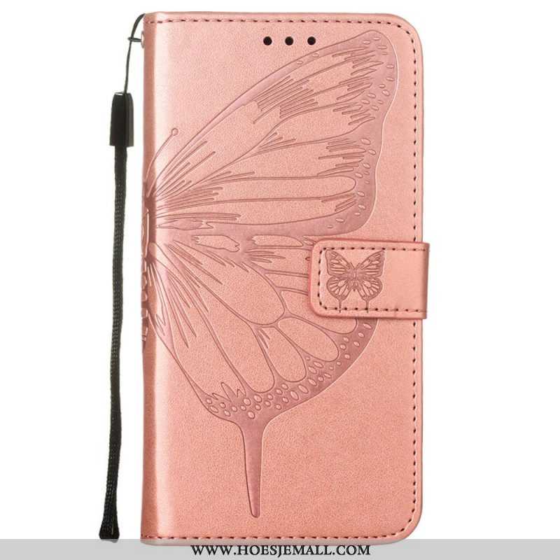 Flip Case voor Samsung Galaxy S23 5G Vlinderontwerp Met Sleutelkoord