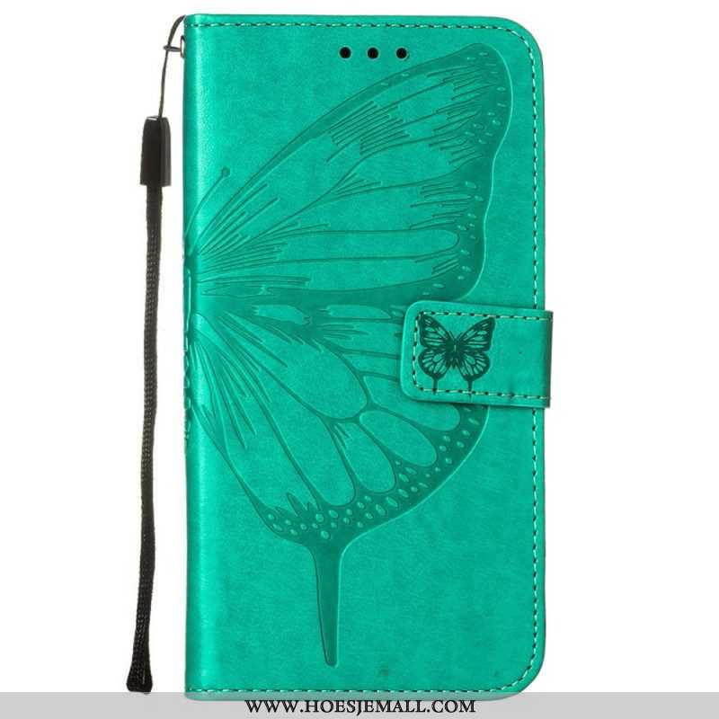 Flip Case voor Samsung Galaxy S23 5G Vlinderontwerp Met Sleutelkoord