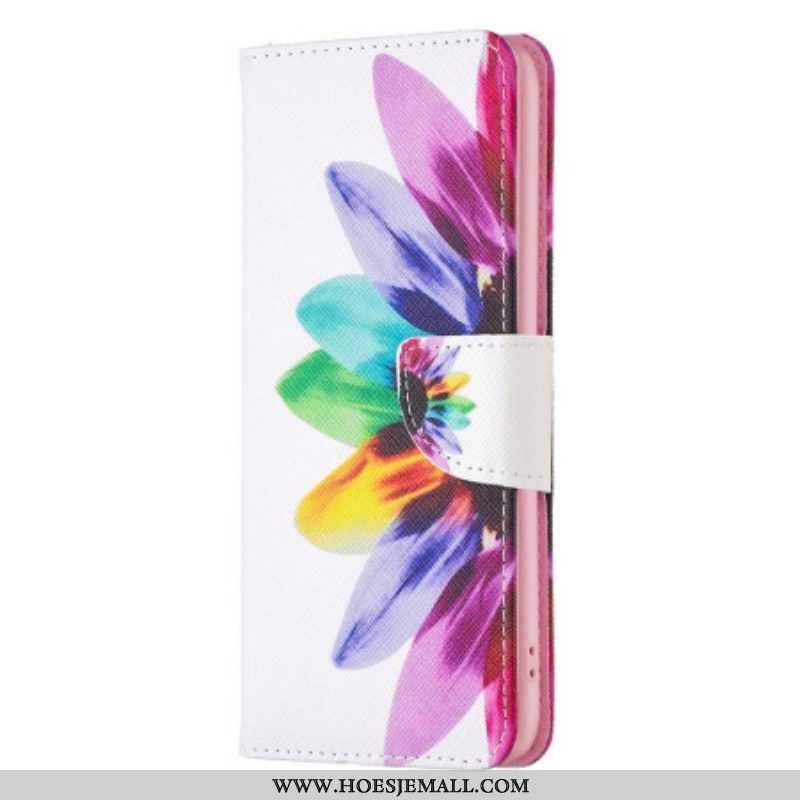 Leren Hoesje voor Samsung Galaxy S23 5G Een Bloem