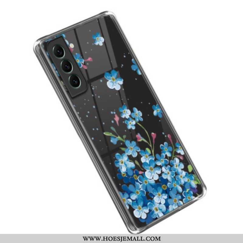 Hoesje voor Samsung Galaxy S23 5G Blauwe Bloemen