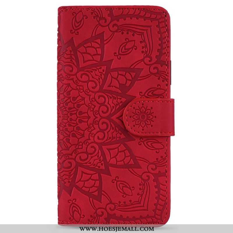 Leren Hoesje voor Samsung Galaxy S23 5G Met Ketting Stijlvolle Strappy Mandala