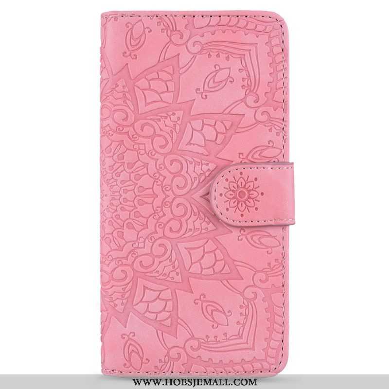 Leren Hoesje voor Samsung Galaxy S23 5G Met Ketting Stijlvolle Strappy Mandala