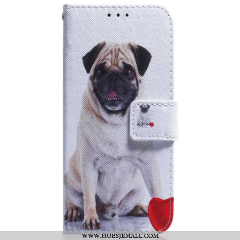 Folio-hoesje voor Samsung Galaxy S23 5G Mops Hond