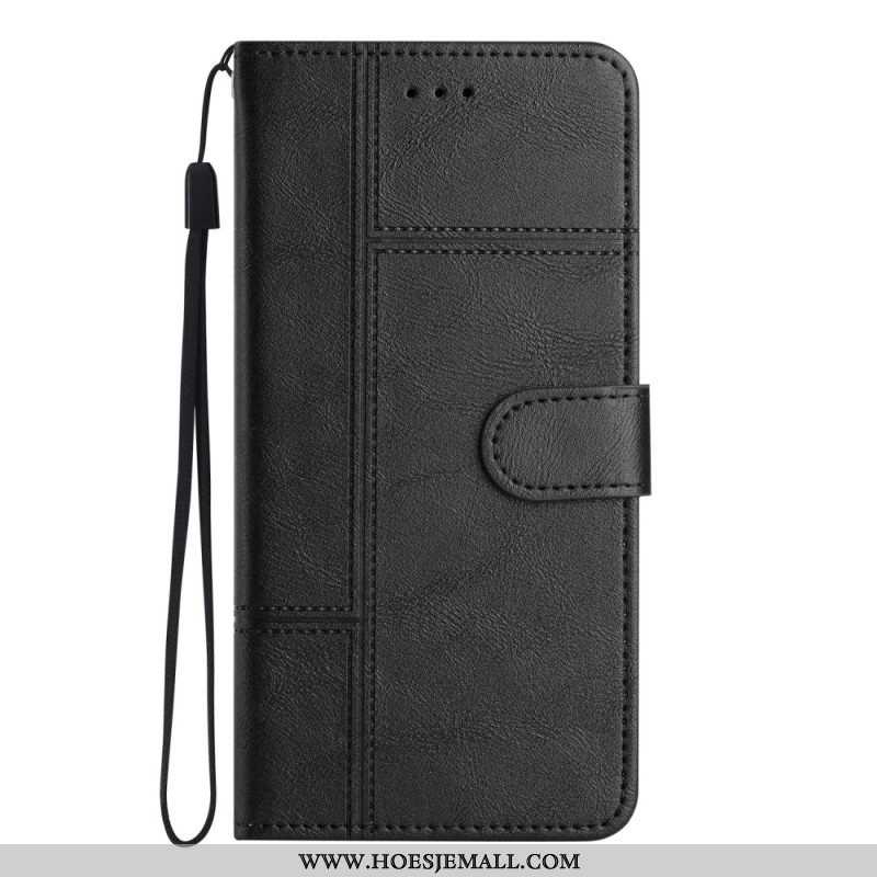 Folio-hoesje voor Samsung Galaxy S23 5G Met Ketting Zaken In Lanyard