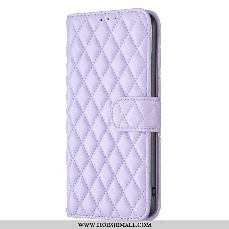 Flip Case voor Samsung Galaxy S23 5G Gewatteerde Binfen Kleur