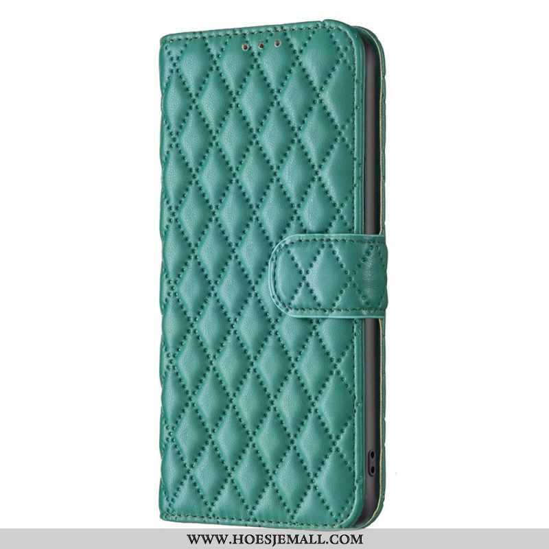 Flip Case voor Samsung Galaxy S23 5G Gewatteerde Binfen Kleur