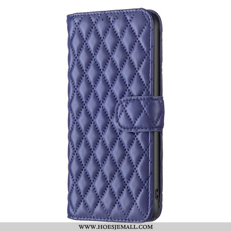 Flip Case voor Samsung Galaxy S23 5G Gewatteerde Binfen Kleur