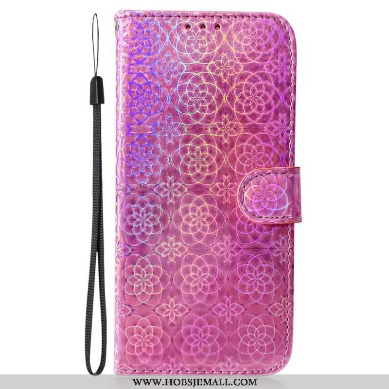 Leren Hoesje voor Samsung Galaxy S23 5G Disco-stijl