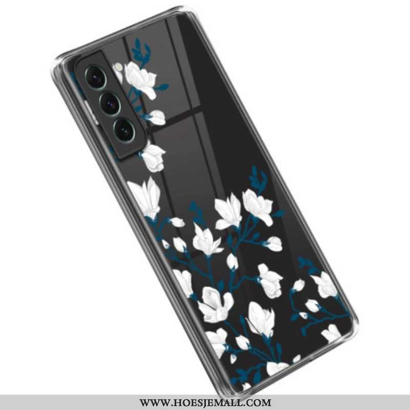 Hoesje voor Samsung Galaxy S23 5G Naadloze Witte Bloemen