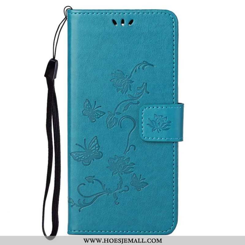 Folio-hoesje voor Samsung Galaxy S23 5G Vlinders En Bloemen