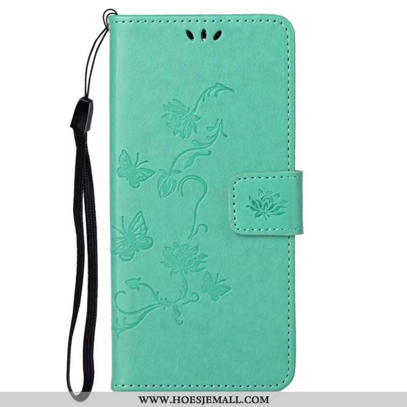 Folio-hoesje voor Samsung Galaxy S23 5G Vlinders En Bloemen