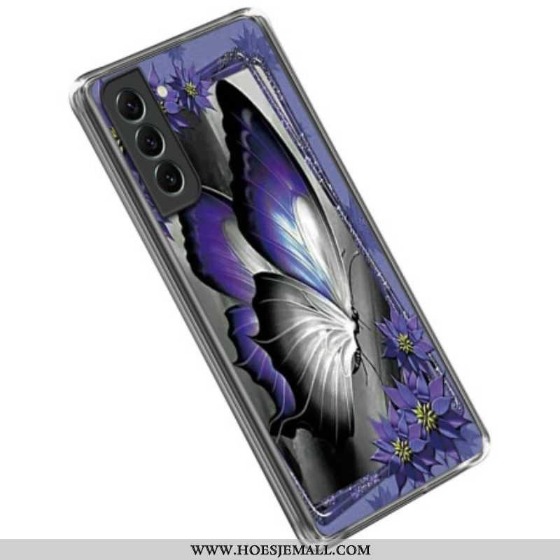 Hoesje voor Samsung Galaxy S23 5G Paarse Vlinder