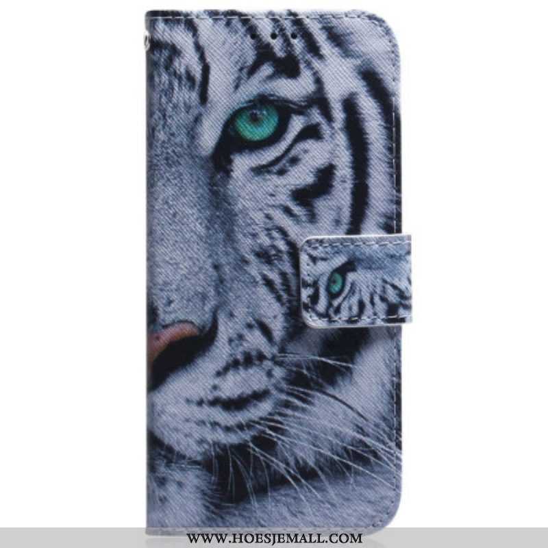 Folio-hoesje voor Samsung Galaxy S23 5G Witte Tijger