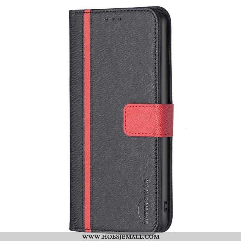 Folio-hoesje voor Samsung Galaxy S23 5G Tweekleurige Binfen-kleur