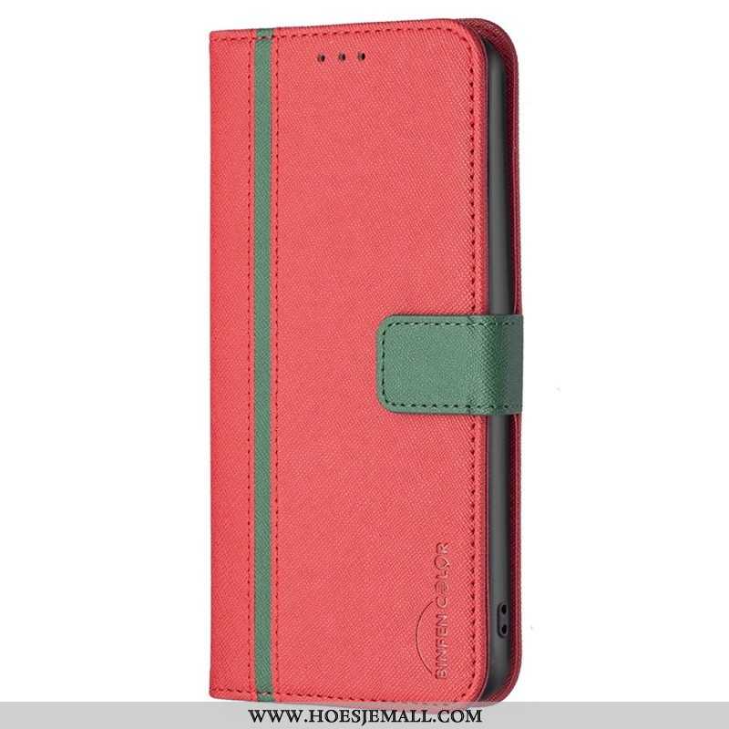 Folio-hoesje voor Samsung Galaxy S23 5G Tweekleurige Binfen-kleur