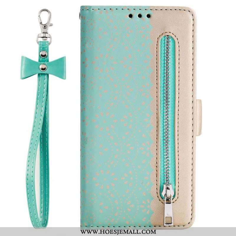 Folio-hoesje voor Samsung Galaxy S23 5G Met Ketting Portemonnee Met Kanten Riem