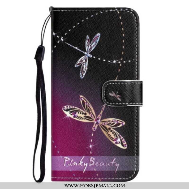 Leren Hoesje voor Samsung Galaxy S23 5G Libellen