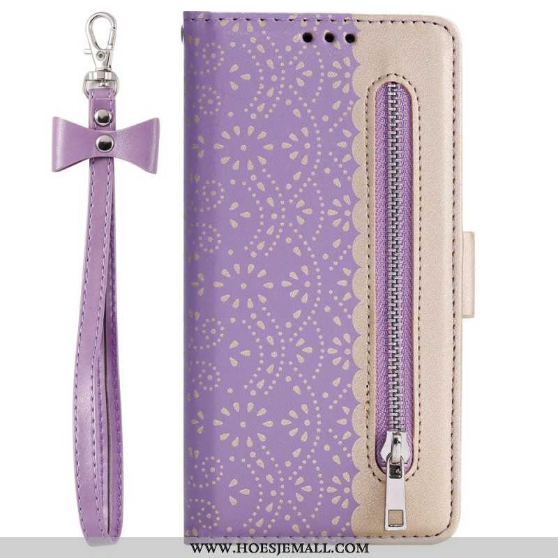 Leren Hoesje voor Samsung Galaxy S23 Plus 5G Met Ketting Portemonnee Met Kanten Riem