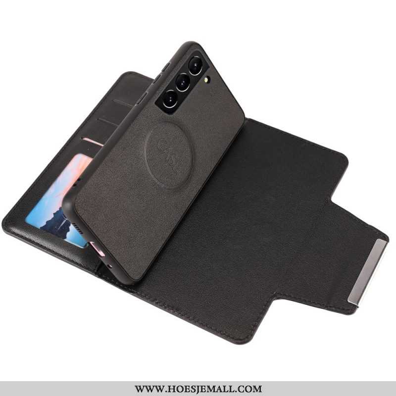 Hoesje Flip Case voor Samsung Galaxy S23 Plus 5G Afneembare Zilveren Sluiting