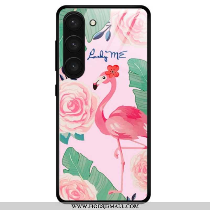 Hoesje voor Samsung Galaxy S23 Plus 5G Flamingo Gehard Glas