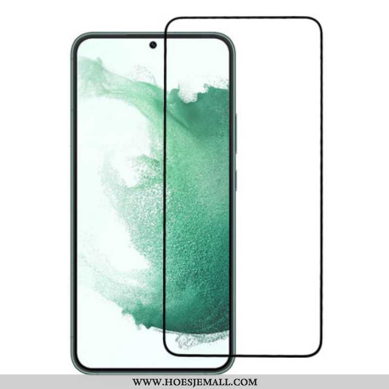 Samsung Galaxy S23 Plus 5G Zwarte Rand Gehard Glas Screenprotector